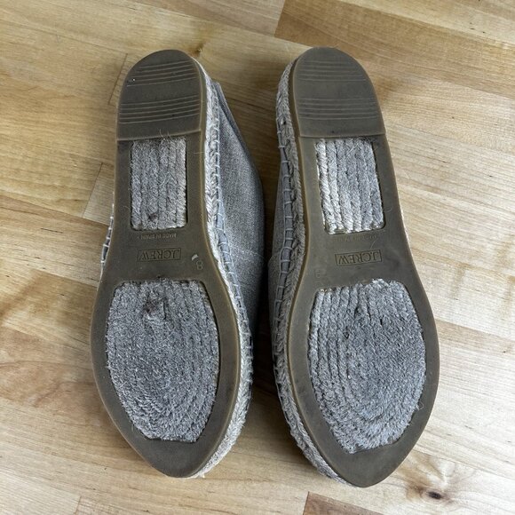 J. Crew Women's Espadrille Flats Cap Toe Linen Shoes CA010 Vacation Spain Size 8 - Picture 8 of 10